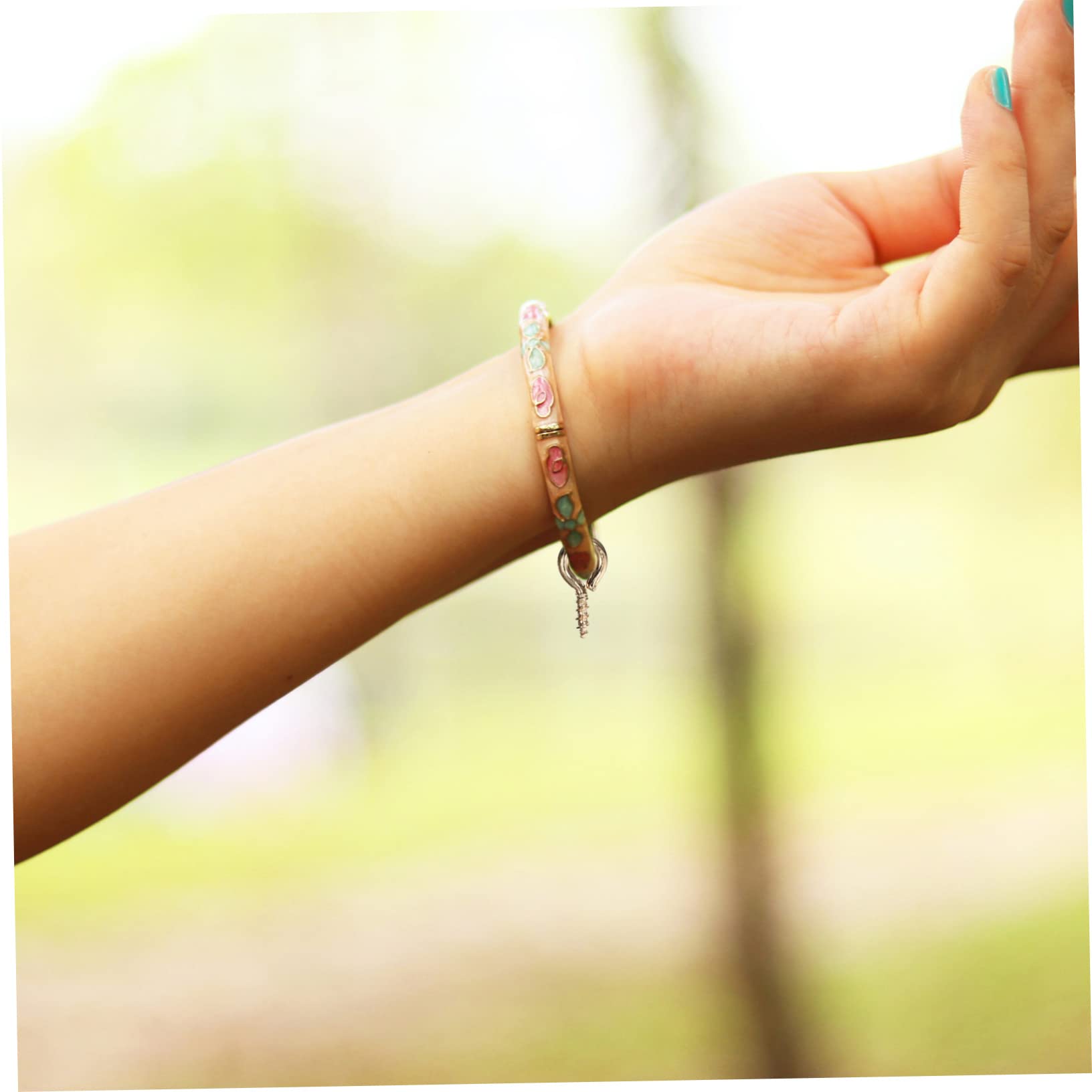 HOMOCONO Flat Head for Jewelry Making Mini Metal Eye Small Screw for DIY Crafts