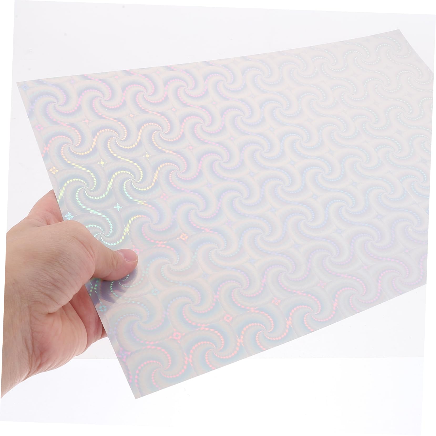 Bedruckbares Aufkleberpapier für Drucker A4, 30 Stück | Holografische Optik, Aluminium Laminatfolie, Stark Haftend und Zuschneidbar, für Büro und Unternehmen