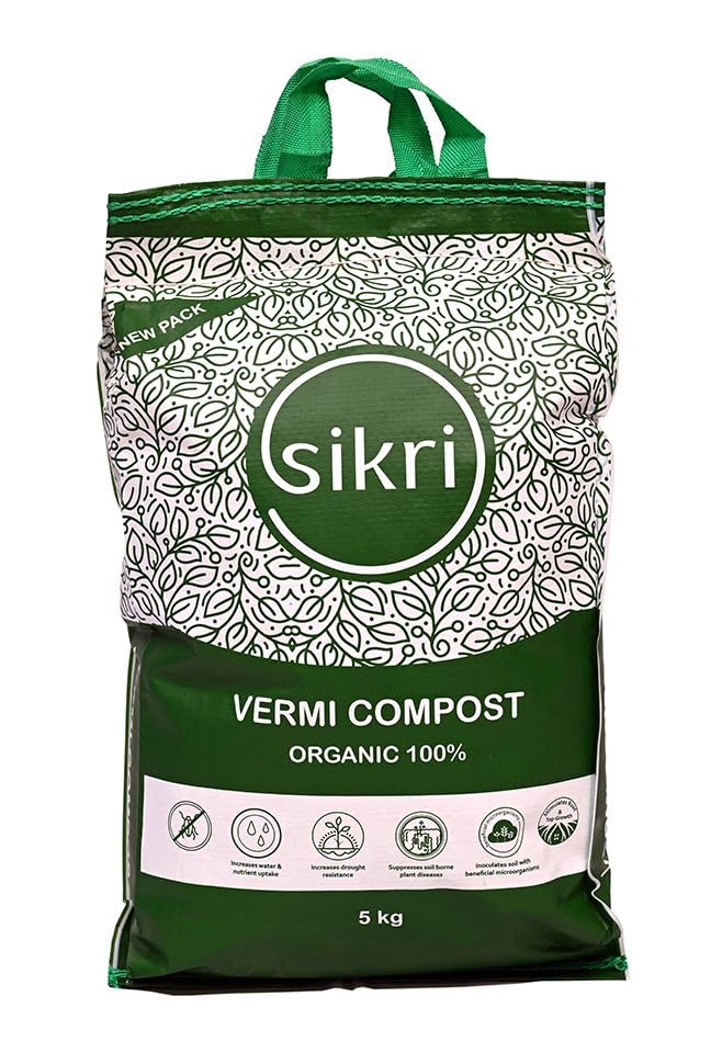 Image of Vermicompost Fertilizer for Plants | Organic Manure for Home Garden Use | Natural Soil Conditioner for Flowering, Indoor, Outdoor, Terrace & Vegetable Plants | Plant Growth Booster Compost - 5kg