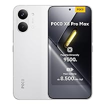 POCO X8 Pro Max, Smartphone 12+256GB, Dimensity 9500s, Batteria 8500mAh (typ), Display AMOLED ultra luminoso, Fotocamera da 50MP con OIS, Bianco, Garanzia 2 anni+1 anno extra, Caricatore non incluso
