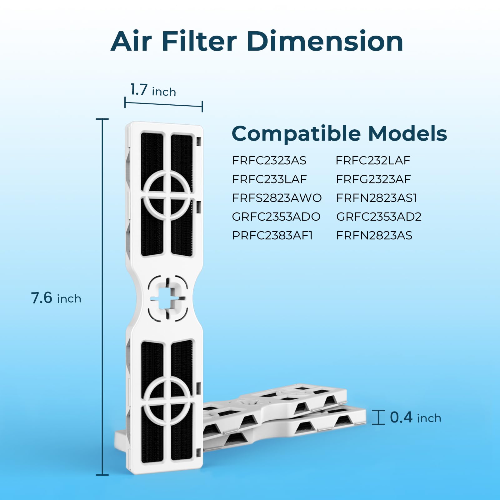 Ontheone 4-Pack FRGPAAF2 PureAir AF-2 Air Filters Replacement Compatible With Frigidaire FRGPAAF2 PureAir AF-2 Air Filter, FRFC2323AS, FRFC232LAF, FRFC233LAF, FRFG2323AF, FRFN2823AS Filter For Air - View #9