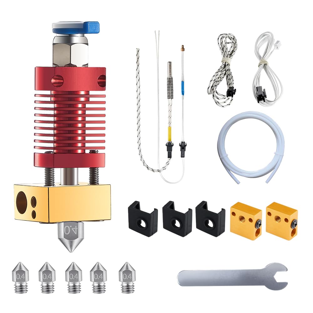 5Aplusreprap Ender 3 Hotend Upgrade: M3 Stud Thermistor, Smooth Printing, Compatible for Creality Ender 3 V2/Pro, Ender 5 J-Head Hotend Replacement,