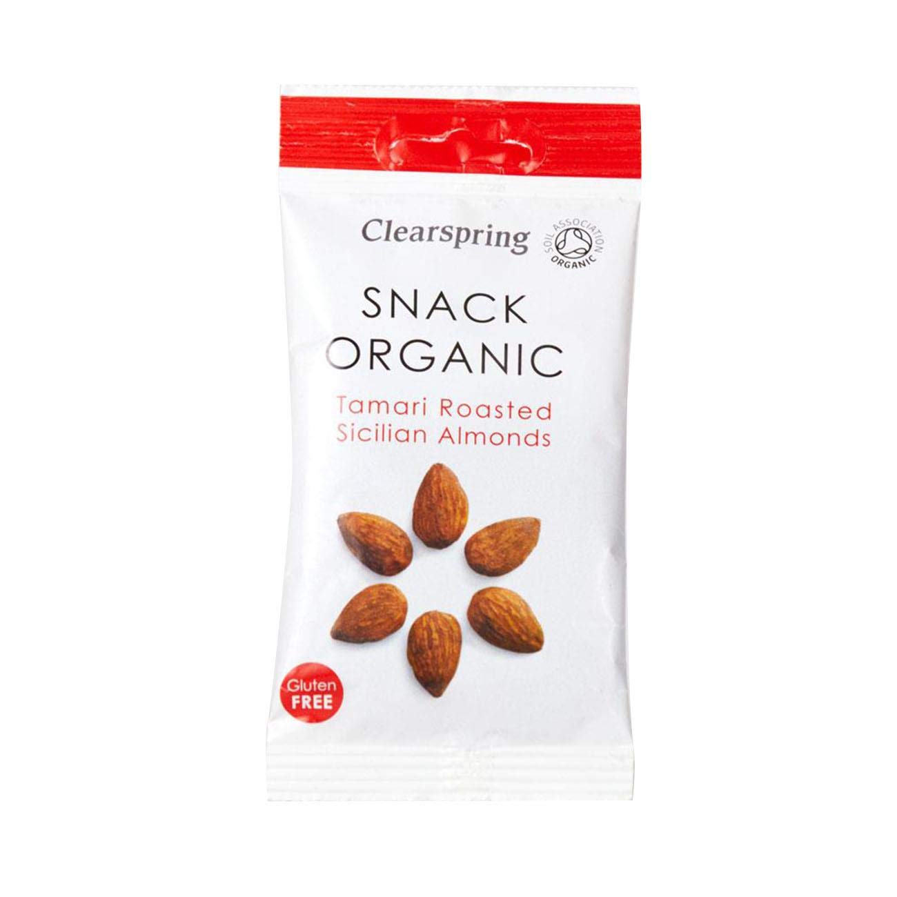 12 x Clearspring Organic Tamari Roasted Sicilian Almonds Snack 30g