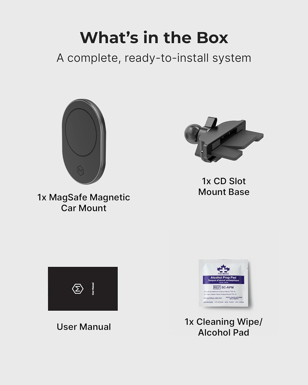 Magsafe Magnetic CD Slot Mount (Version 2.0) Compatible with Compatible with iPhone 14/15/16/17, & iPhone Air, Galaxy, 360° Rotation, Magnetic Car Phone Holder Charger, Fast Charging