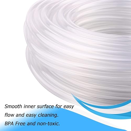 Miniatura 4 de Tubo de silicona transparente, 33 pies de diámetro interior x 38 pulgadas de diámetro exterior de grado alimenticio, mangueras de silicona pura de