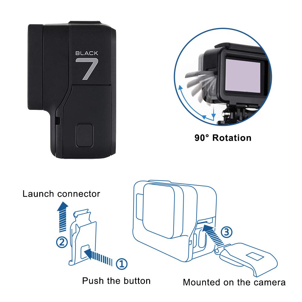Amazon | GOHIGH 交換用サイドドア GoPro Hero 7用 ブラック