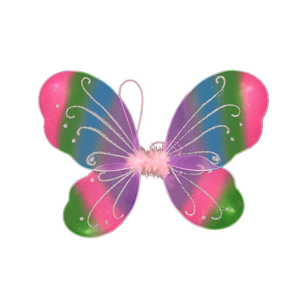 Nsywmzy Butterfly Wings Adult Halloween Costumes Colourful Butterfly Wings Costume Birthday Party Halloween Cosplay Accessories (Pink 2, 35 * 42cm/13.78 * 16.53inches)