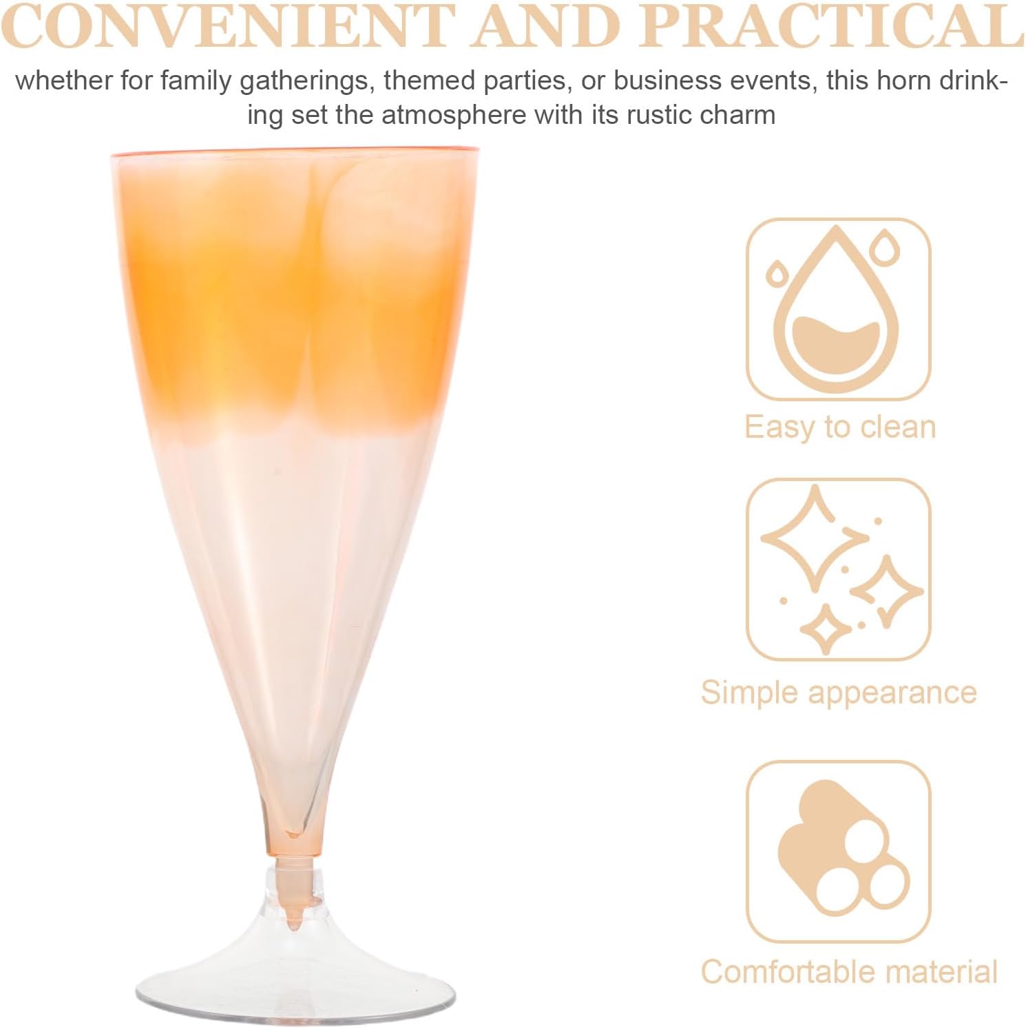 12pcs Plastic Goblets 155ml/5.24oz | Colorful Stemware Drinking Glasses with Detachable Stem -| Ideal for Wedding Reception Birthday Spring Party