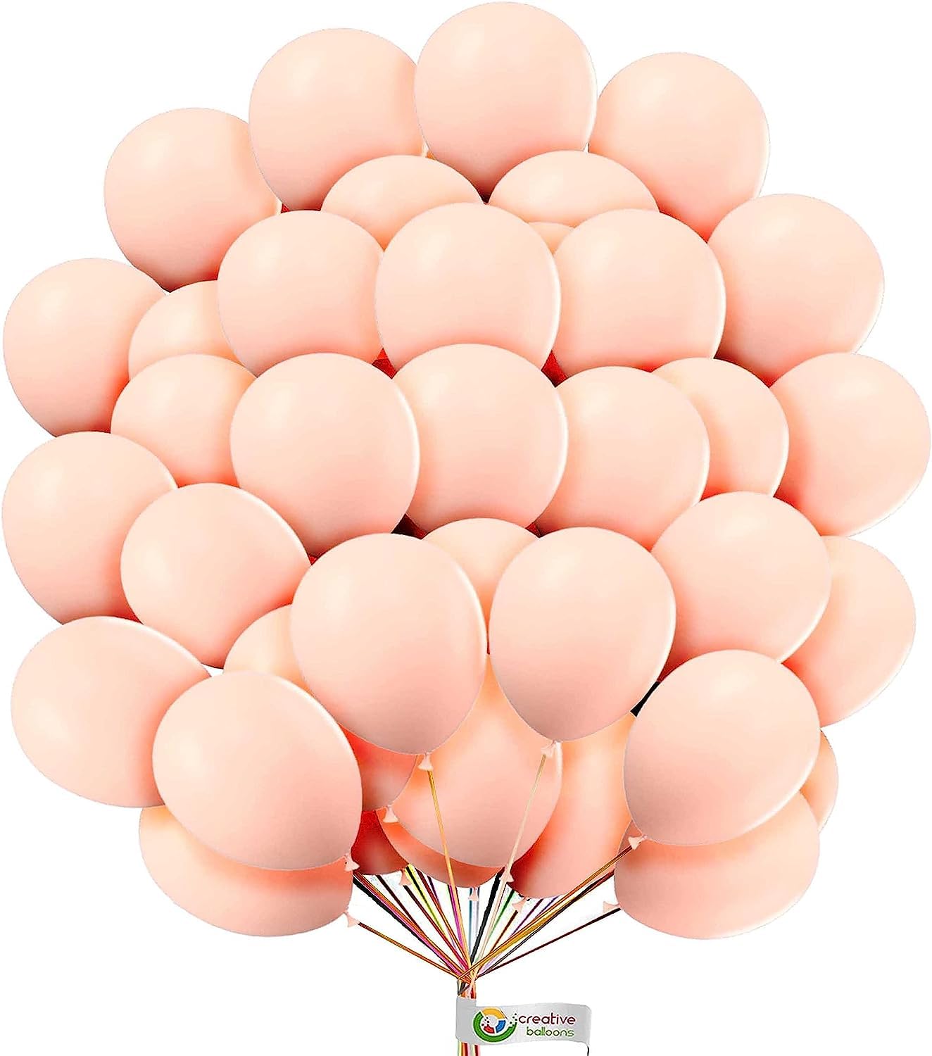 10 Inch Plain Peach Balloons for Party - Latex Birthday, Wedding, Engagement, Baby Shower Decoration - Pack of 100