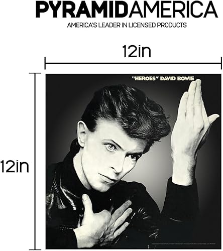 Miniatura 2 de Pyramid America - Póster de David Bowie - David Bowie Heroes - Póster impreso de 12 x 12 pulgadas, ideal para decoración del hogar, decoración de