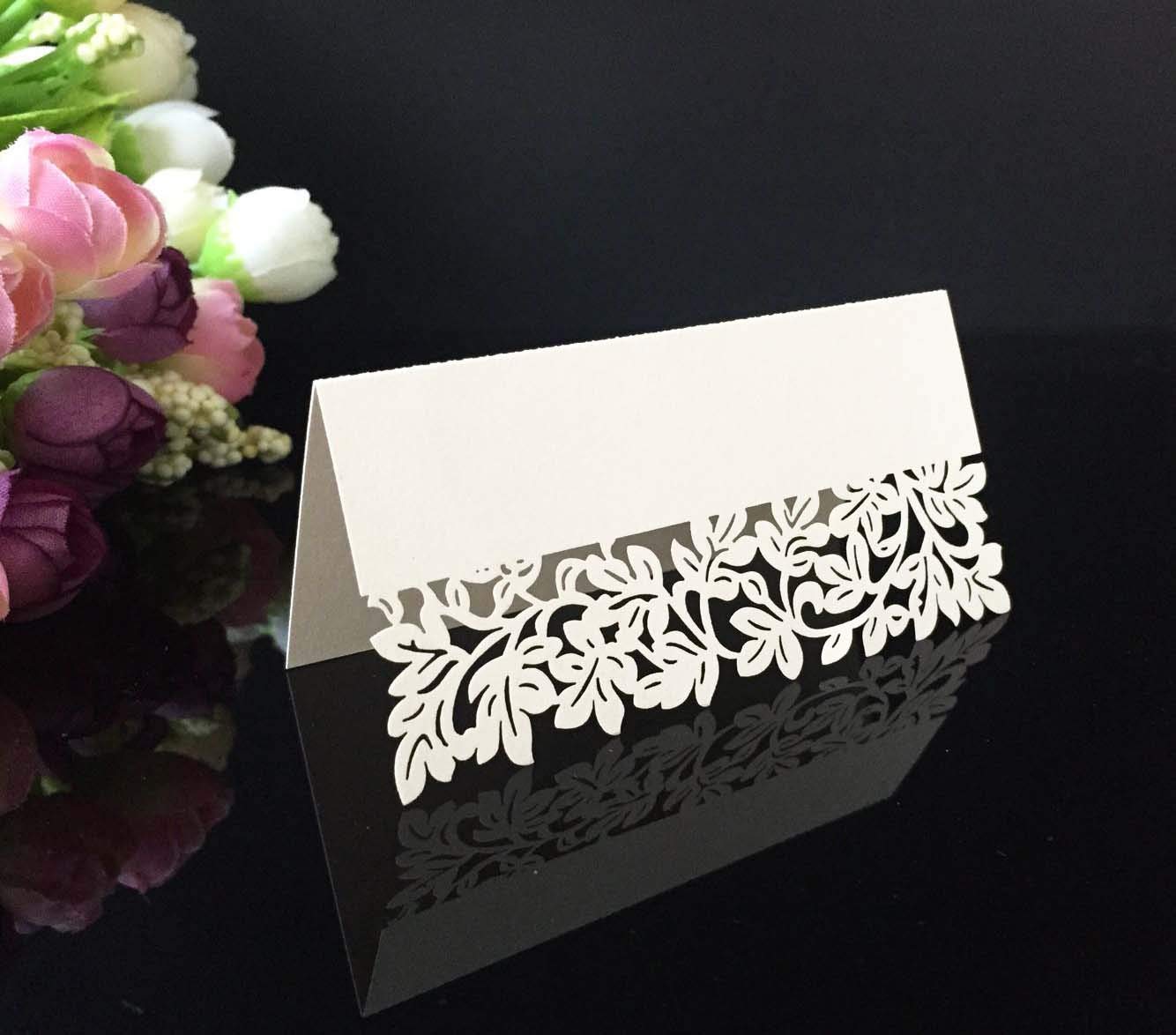 50 Biglietti Pieghevoli Bianchi 10x15 Cm – Segnaposto E Inviti Per Matrimoni, Compleanni E Feste
