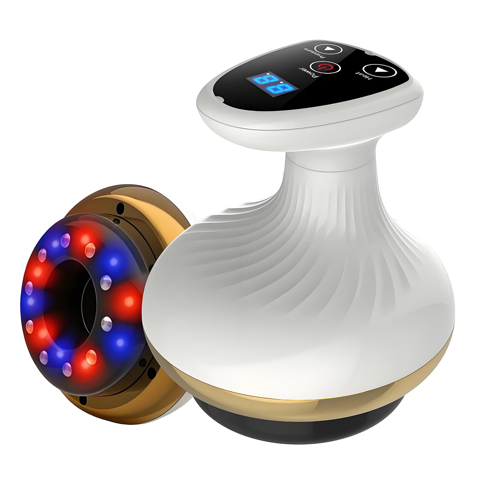 Vacuvia for Cellulite Machine with LED Light & Vibration, 9 Adjustable Suction Levels for Arms, Legs, Abdomen & Back, Rechargeable Handheld Body Massager for Skin Firming & Deep Relaxation-image-37