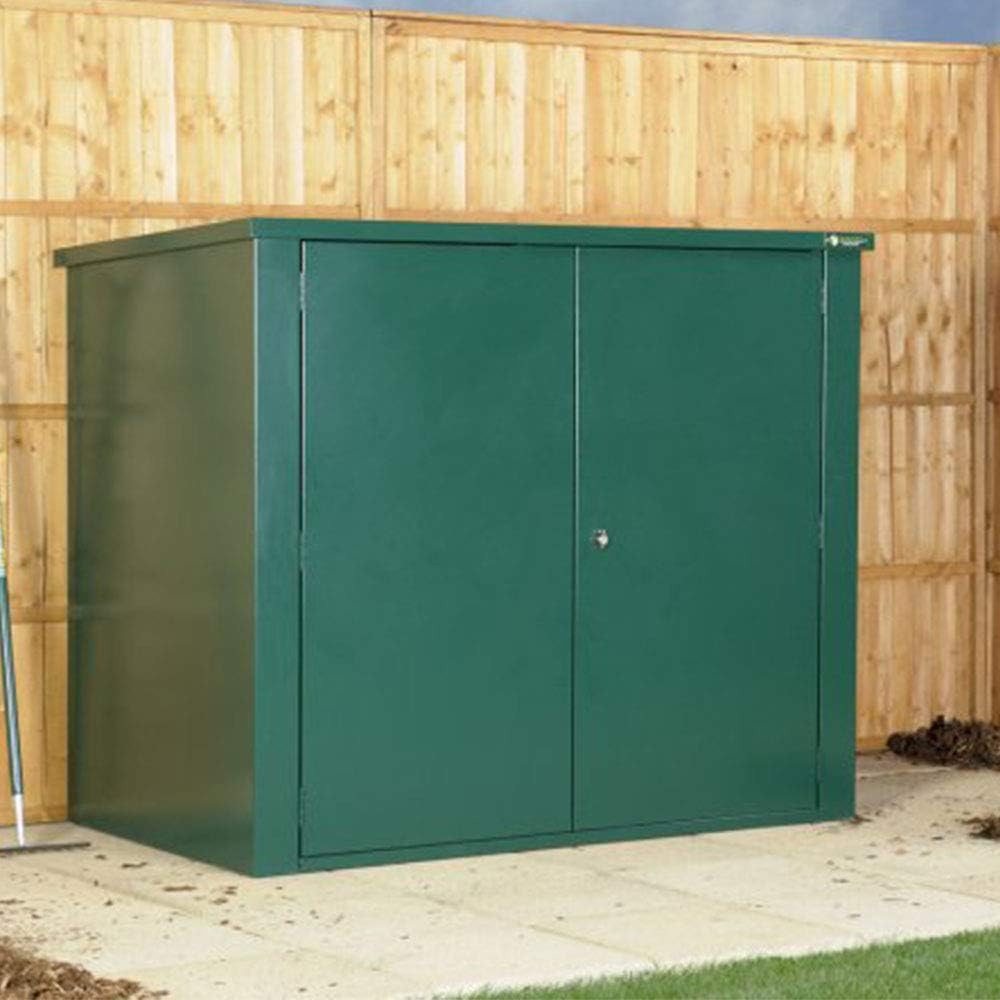 Asgard 5ftx3ft Metal Caravan Storage Unit With 2 Point Locking Ivory