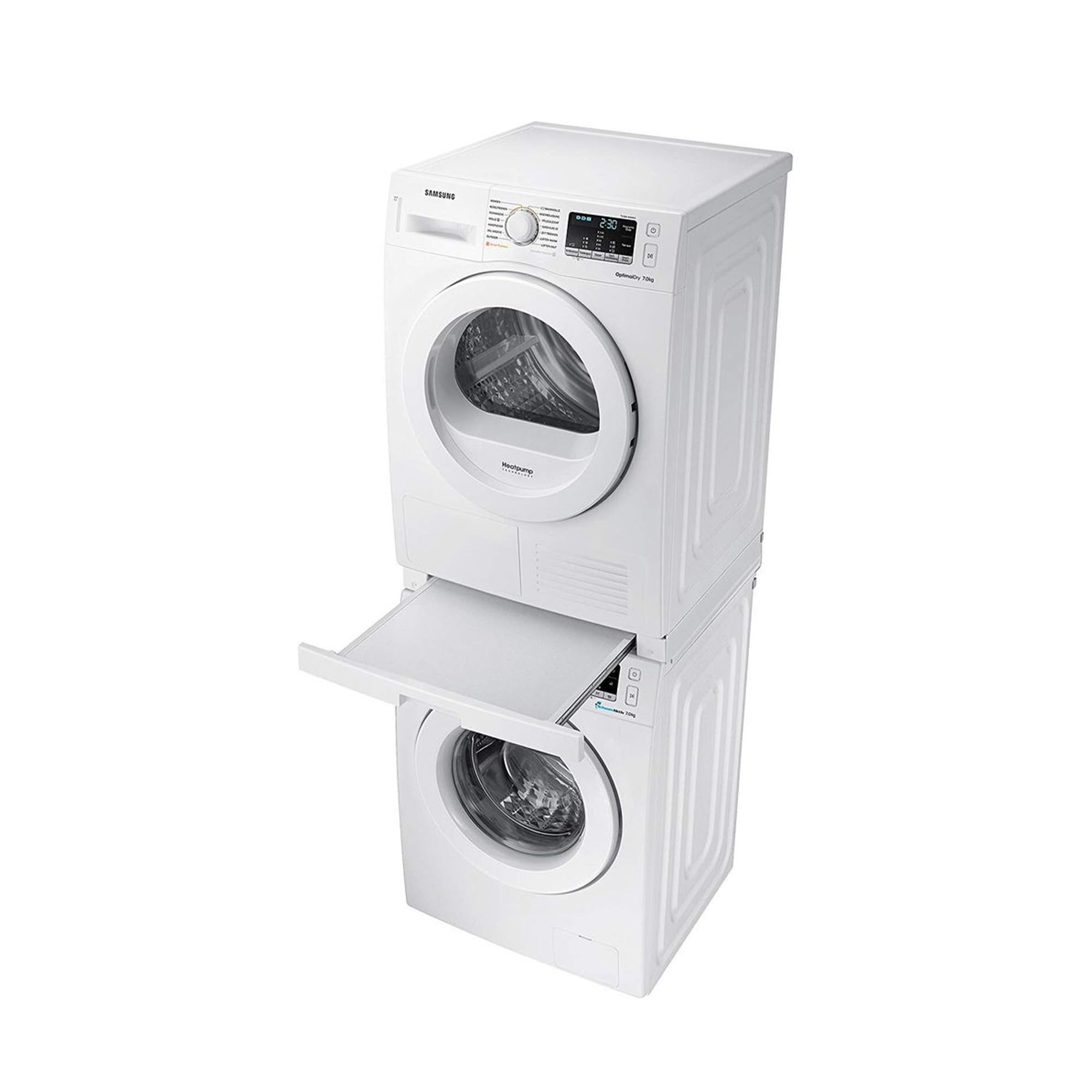 Samsung SKK-UDW Zwischenbausatz/Original Zubehör/Waschmaschine und Trockner komfortabel verbinden/ausziehbare Ablage bis 15 kg belastbar