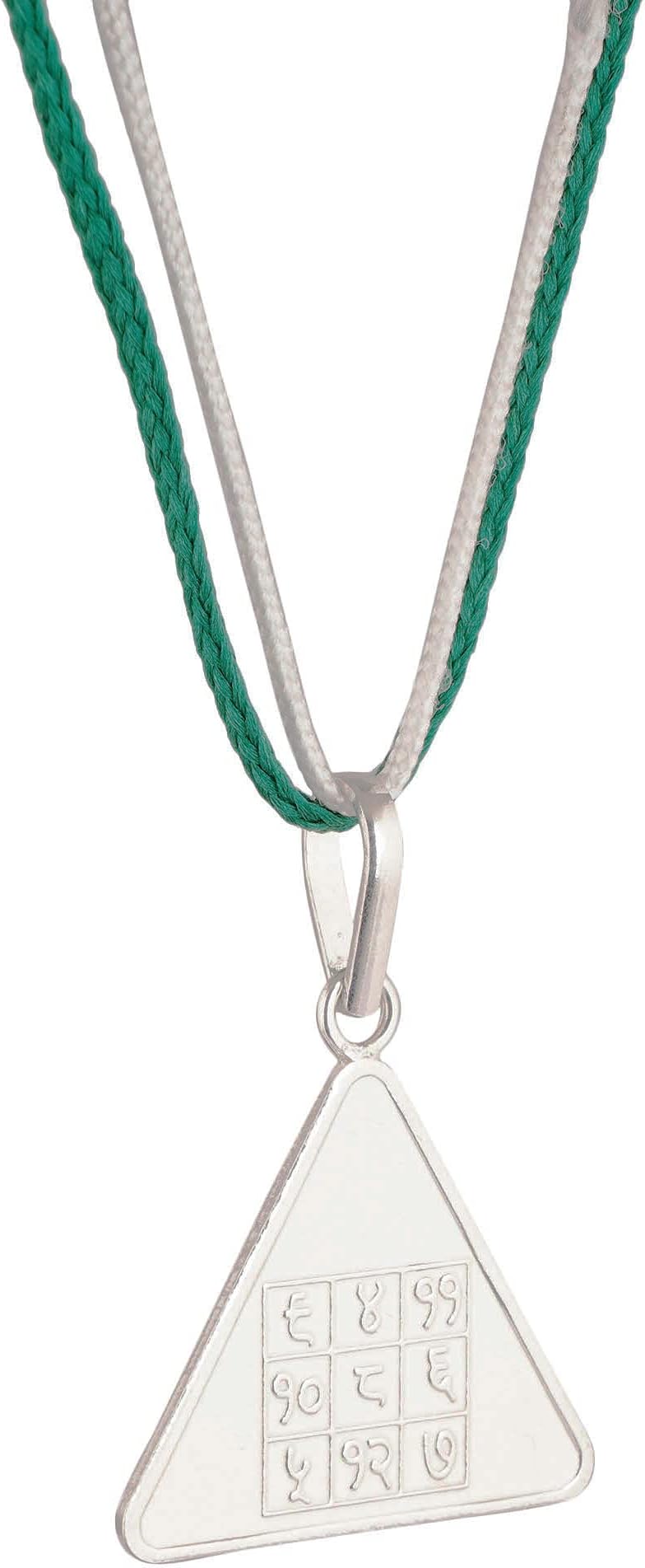 Silver Budh Pyra Yantra Locket Energized Pendant for Uplifting Budh and Shukra - 5 gm For Unisex Adult