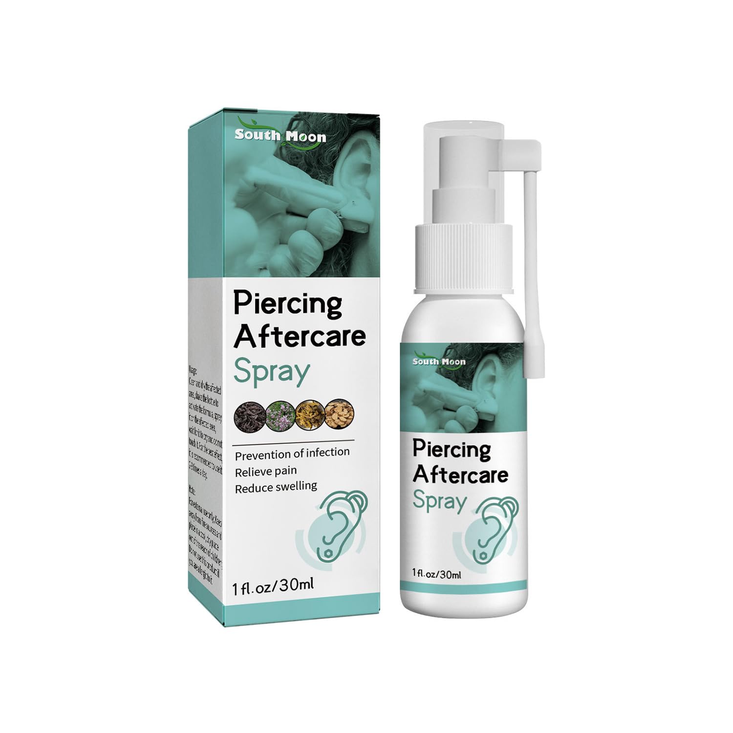 Piercing Aftercare Spray, Piercing Cleaner, Wound Wash and Fine Mist Piercing Spray for Piercing Bumps, Keloid Bump 30ml (1PC)