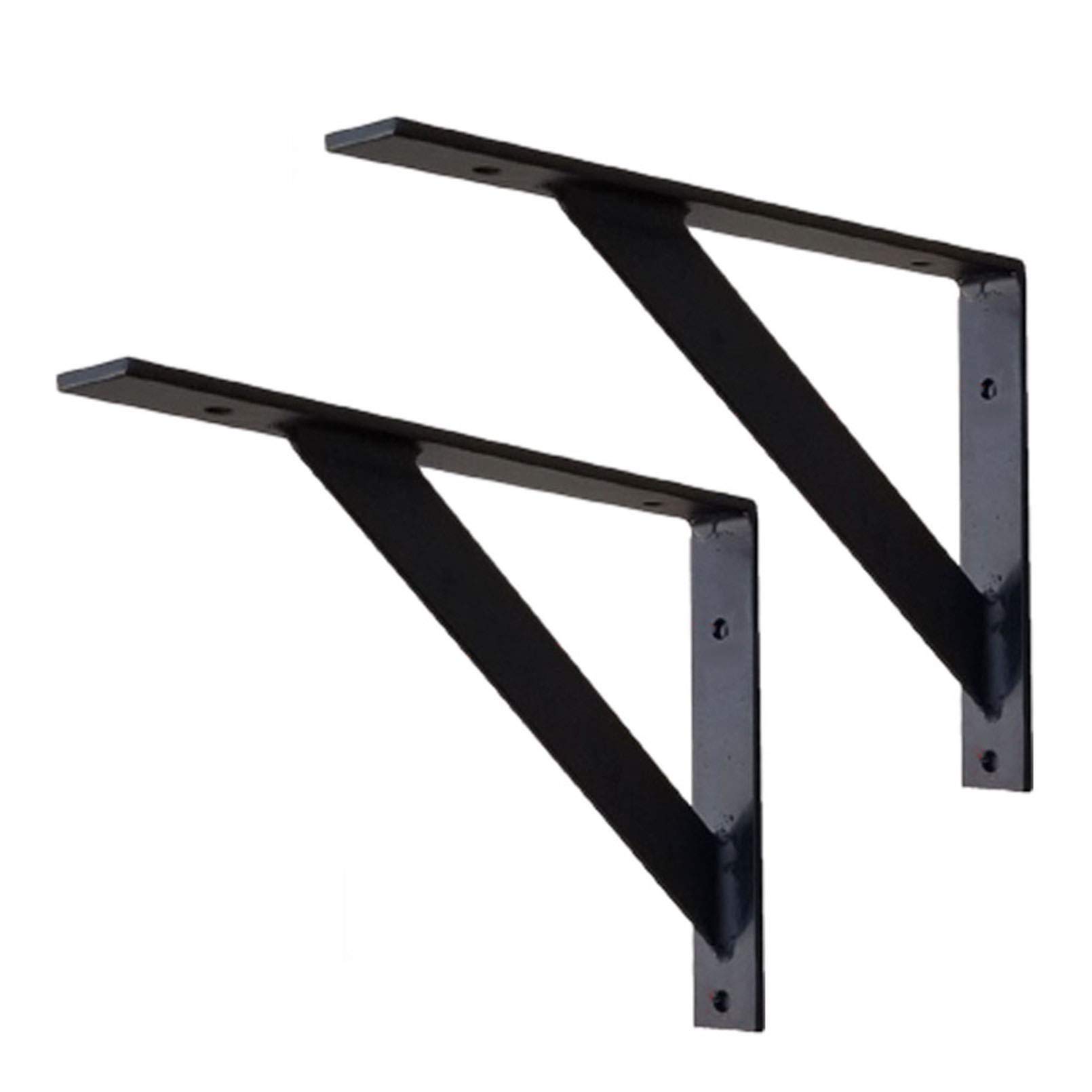 Staffe Triangolari Per Mensole 250x164mm - Supporti Metallo Angolari 90° - Set 2 Pezzi Con Viti - Foto 2