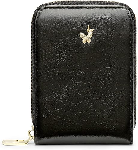 Estuche de maquillaje con espejo portátil para lápiz labial, tarjetero para monedero, bolsa de cosméticos de viaje, cartera para mujeres y niñas,