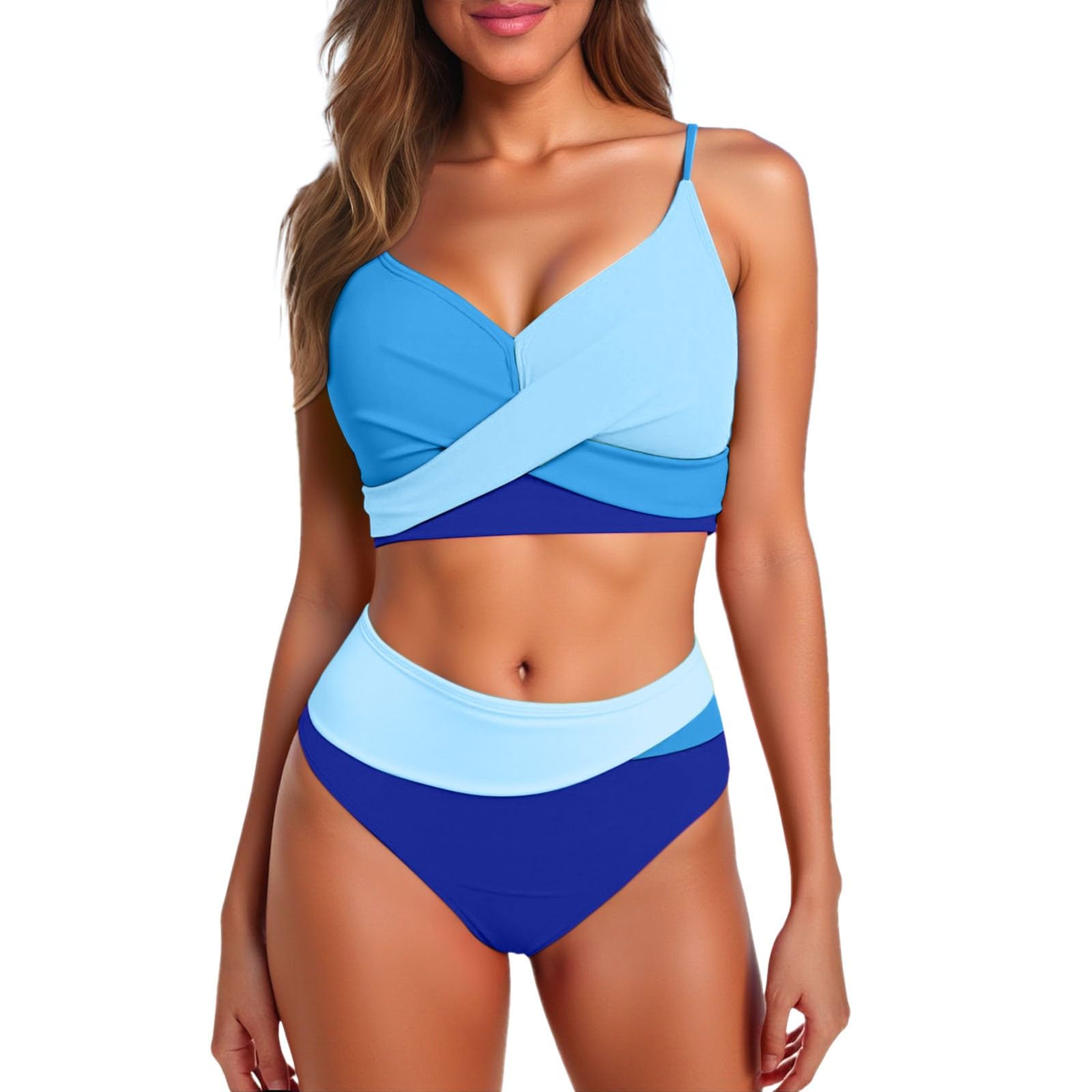 Maillot de bain confortable deux pièces masquant le ventre avec style - 6