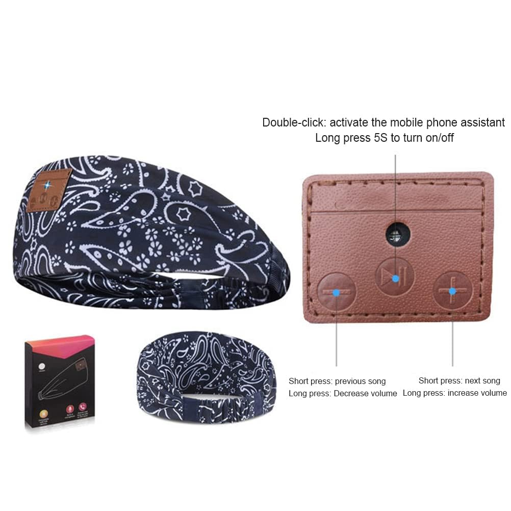 Fascia Bluetooth per Dormire, Cuffie Wireless Morbide Regolabili con Audio Stereo, Comode per Sonno Profondo, Leggere e Senza Cavi, Ideali per Viaggio e Relax