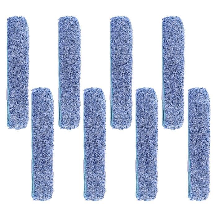 14" Microfiber Window Scrubber Refill - 8 Pack Compatible with MR.SIGA Professional Window Cleaning - Reusable Squeegee Cloth Sleeve