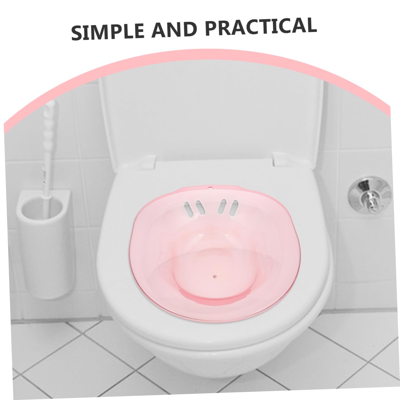 Ipetboom Vasca da Bagno Semicupio Post-partum Rosa Design Ergonomico per Sedile Wc, Multiuso per Terapia Perineale e Igiene Femminile, Adatta a Casa, Ospedali e Assistenza Anziani