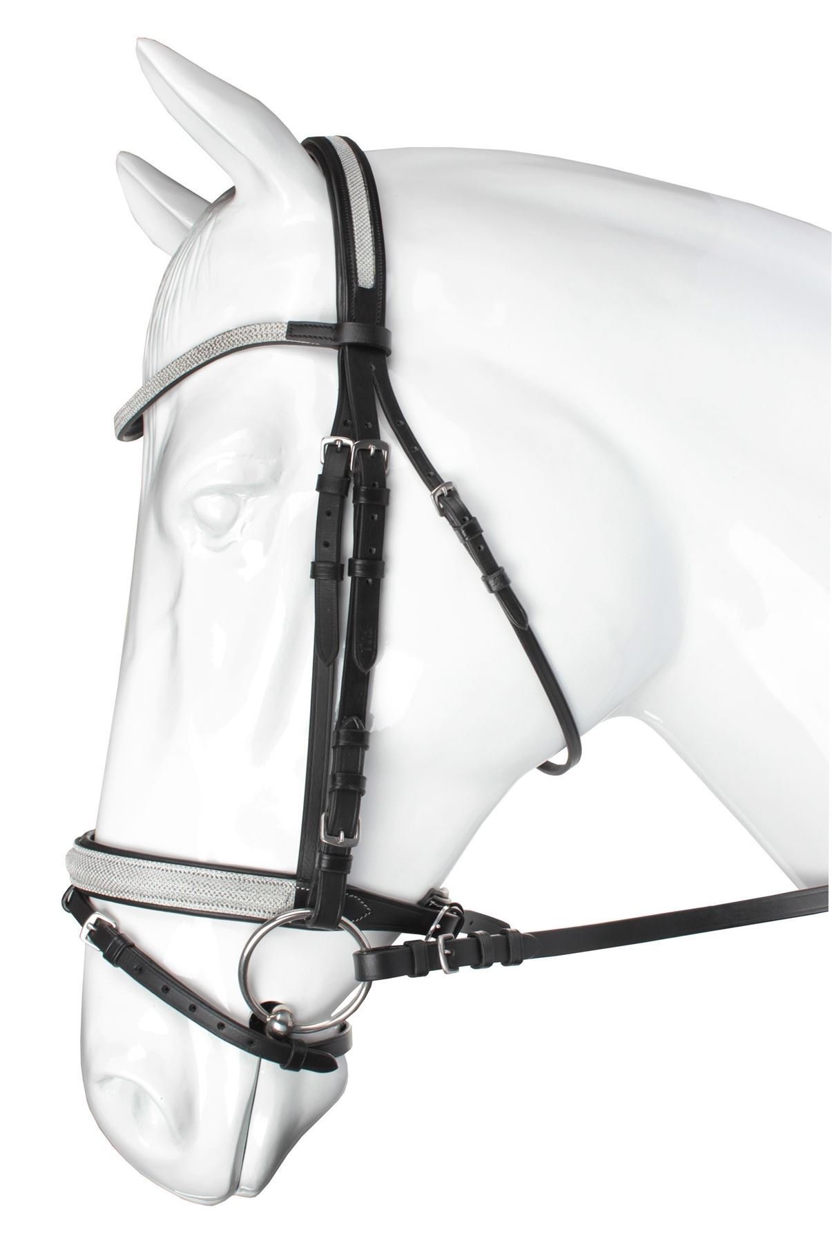 Horka briglia Jamie, Black/Silver