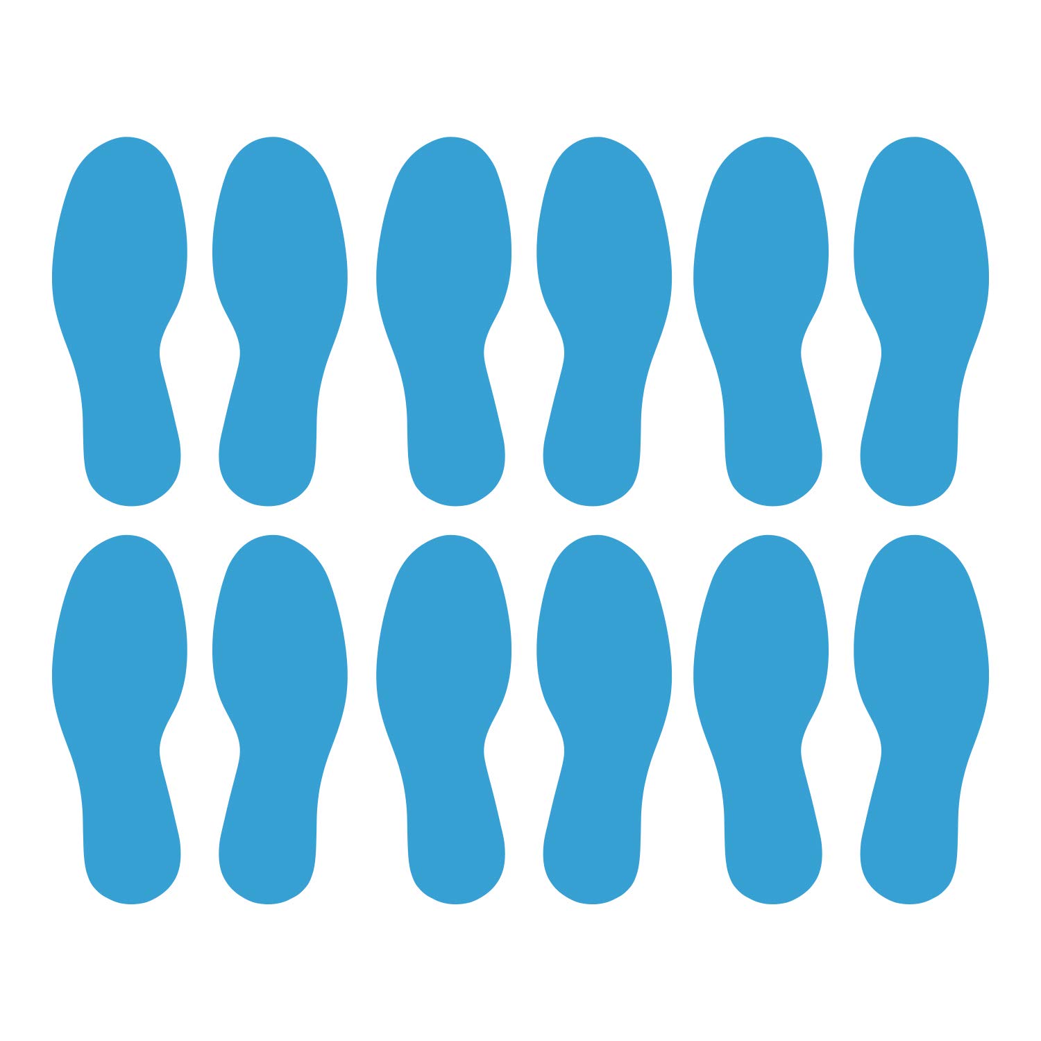 Stickers pour sols et murs Litemark contre la confusion des directions - Kit 12 empreintes pas
