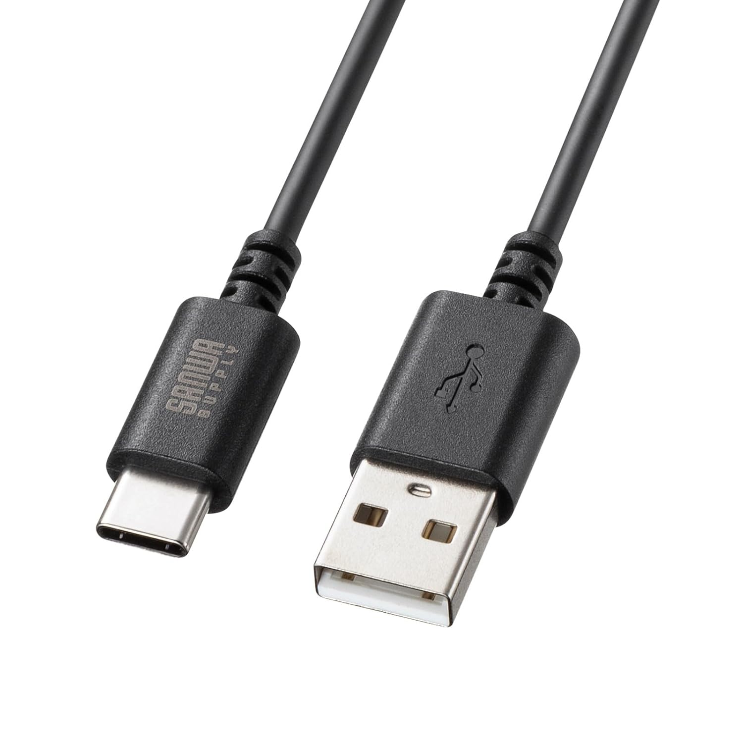 Sanwa Supply KU-CA05BK USB 2.0 Type-C Cable (C-A, 0.5 m, Black)