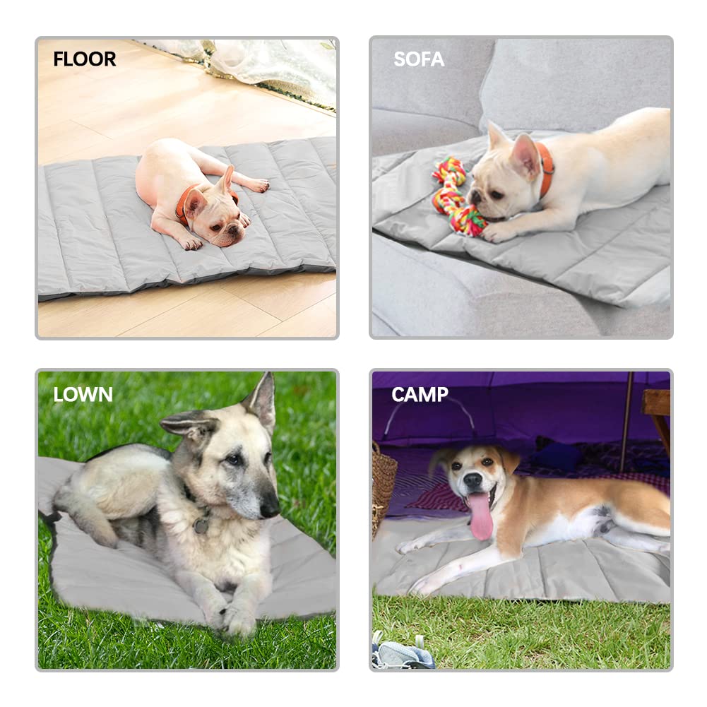 XIAPIA Cuccia Esterno Impermeabile per Cane, Cuscino per Cani Grandi Letto Cane Interno, Stuoia Cane Portatile Tappetino Viaggio Cani Cuscino Auto