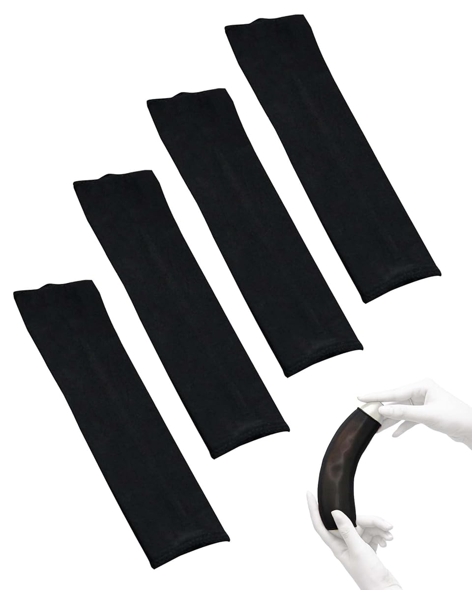 [Alip] オナニー ストッキング 4枚セットペニスサック 男性用専用ストッキングオナホ オナニーグッズ ペニスカバー ストレート開口型オナホール m男向け アダルトグッズ 15cm*4cm 黒
