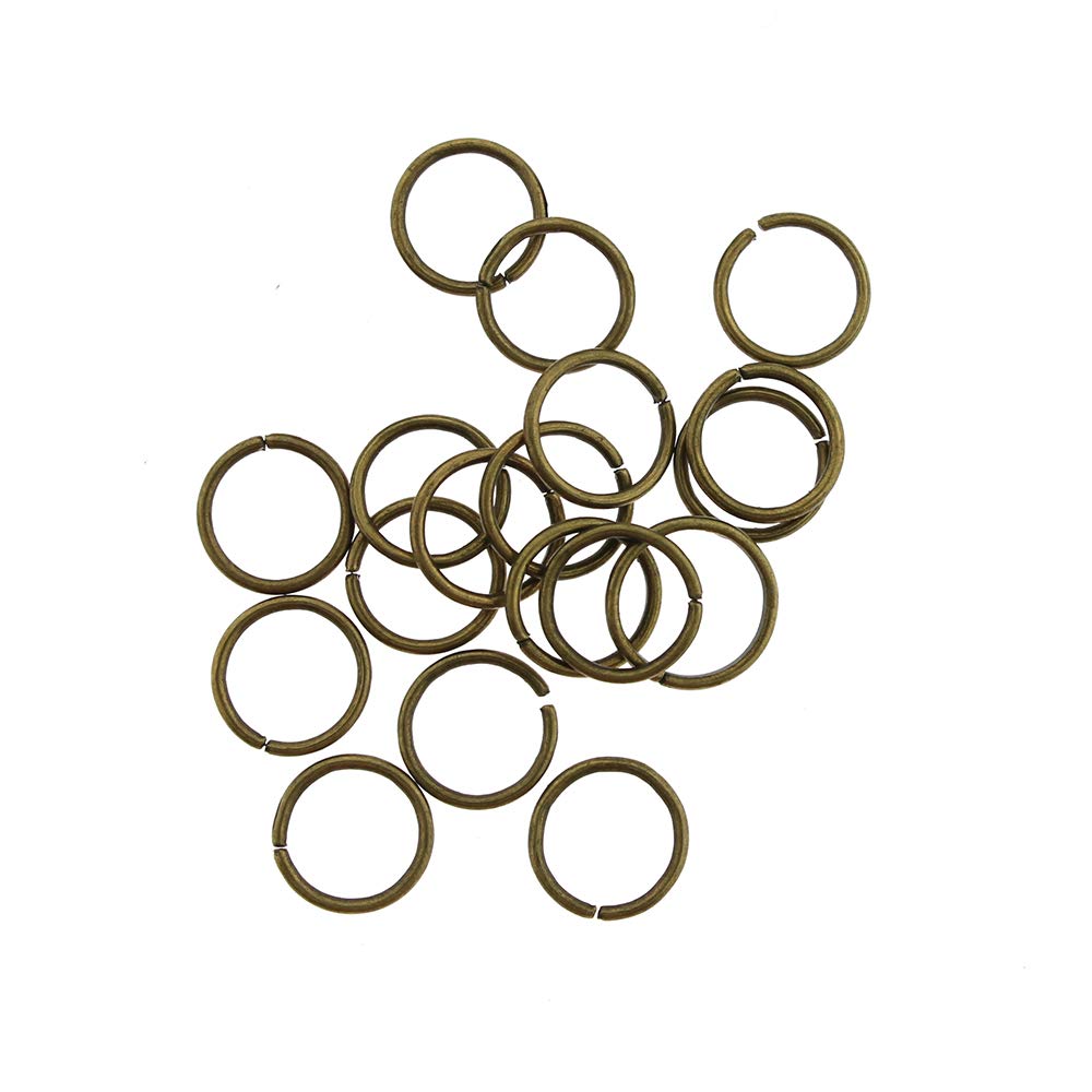 500 Antique Bronze Tone Jump Rings 9mm x 1mm - Open 18 Gauge - J015
