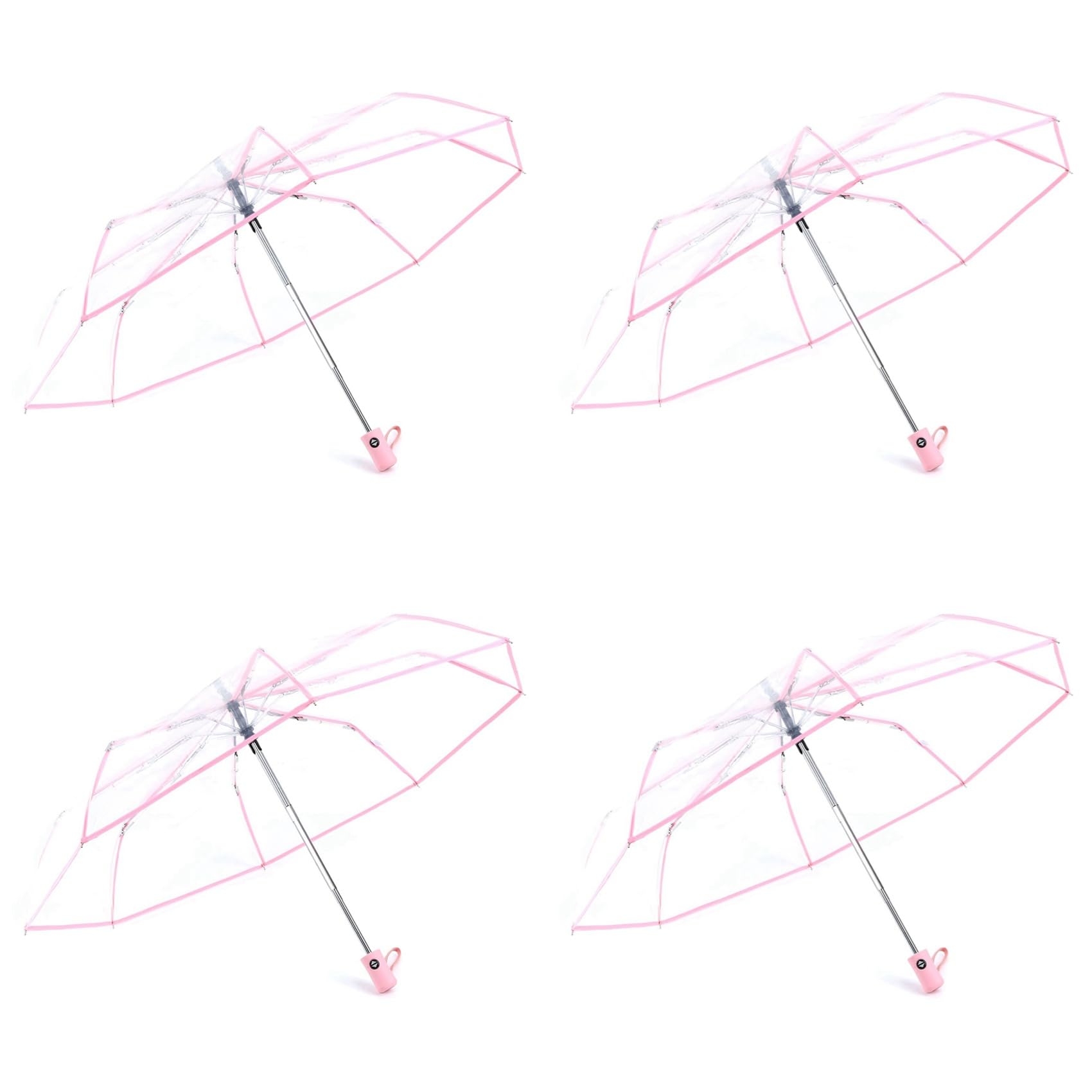 Parapluie automatique de pluie pour femmes transparent pliant résistant