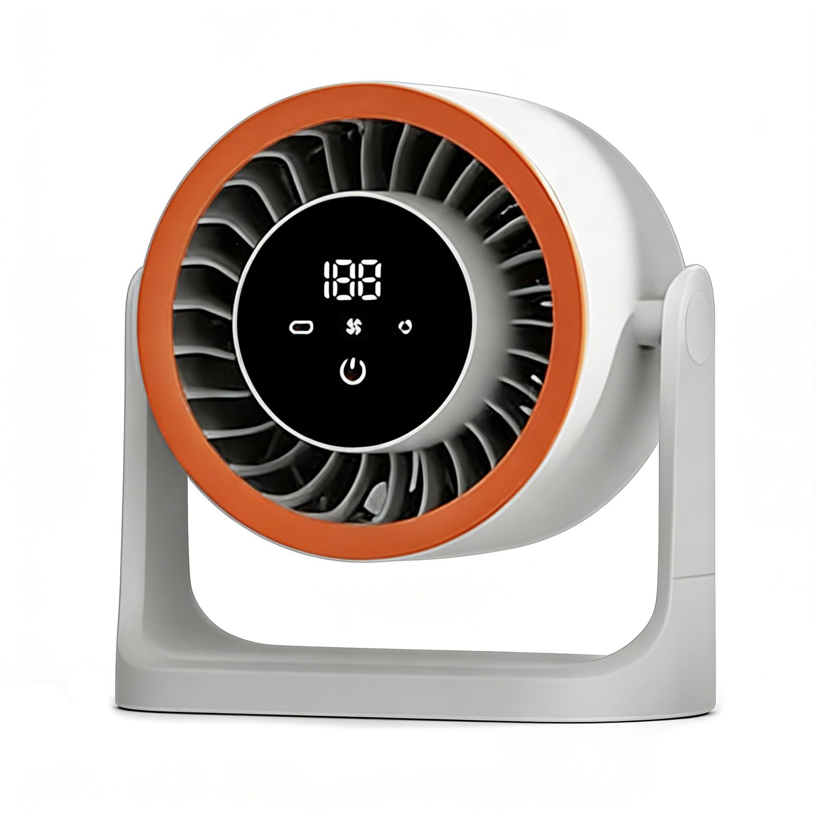 Uqezagpa White Compact Rechargeable Table Fan With 100 Adjustable Setting Desktop High Speed Circulating Cooling Fan Easy To Use Rechargeable Quiet Wall Hanging