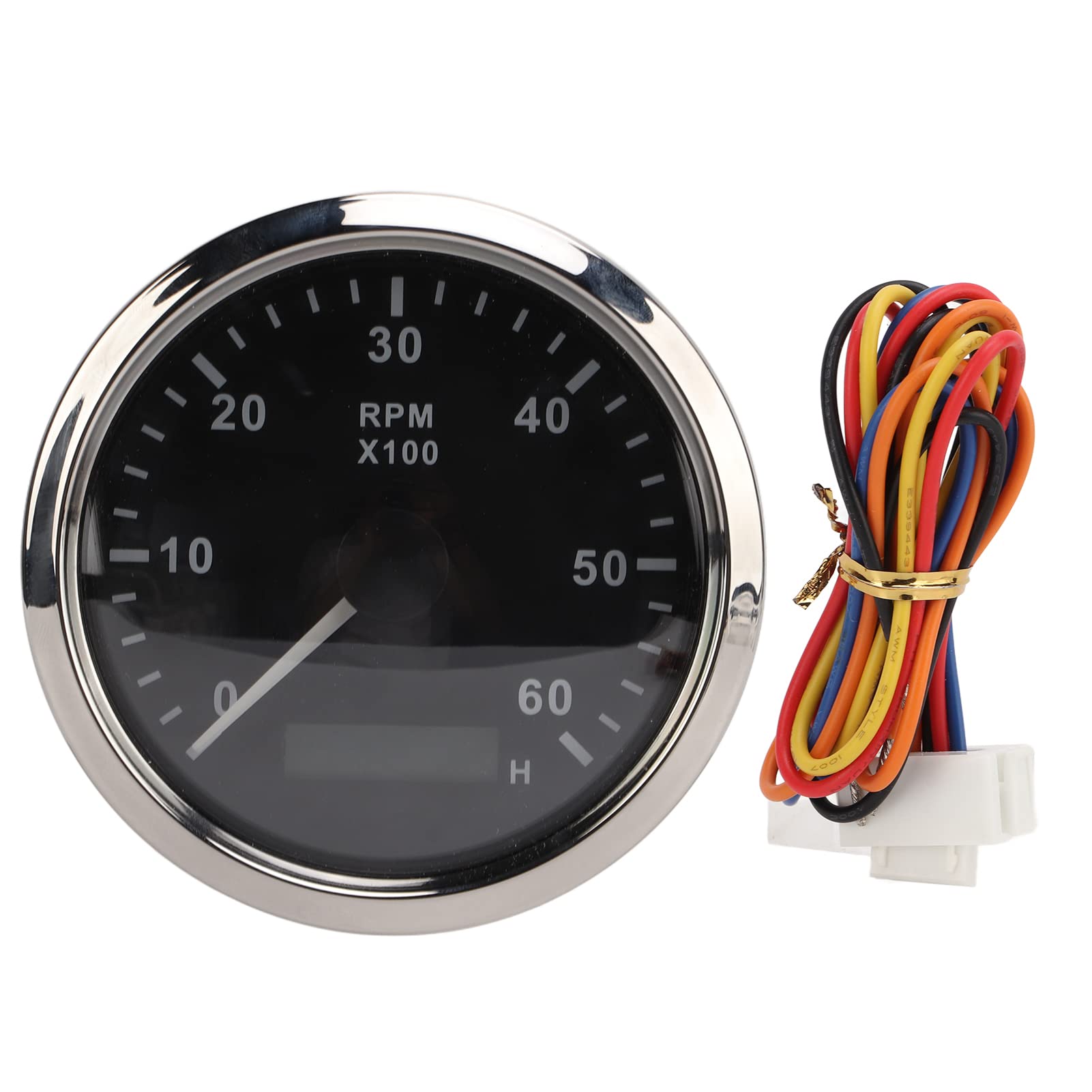 Contagiri marino impermeabile 12V 24V RPM Gauge 0 6000RPM per motori a benzina Barche Auto Camion Acciaio inossidabile Plastica ABS Compatto portatile