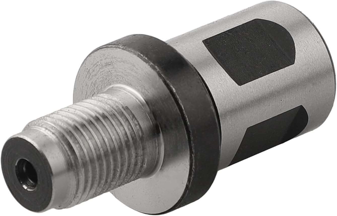 19mm Drill Taper Shank Adapter for 1/2-20UNF Drill Chuck, Steel Connecting Rod with Right Angle or General Shank, Black Silver(A)