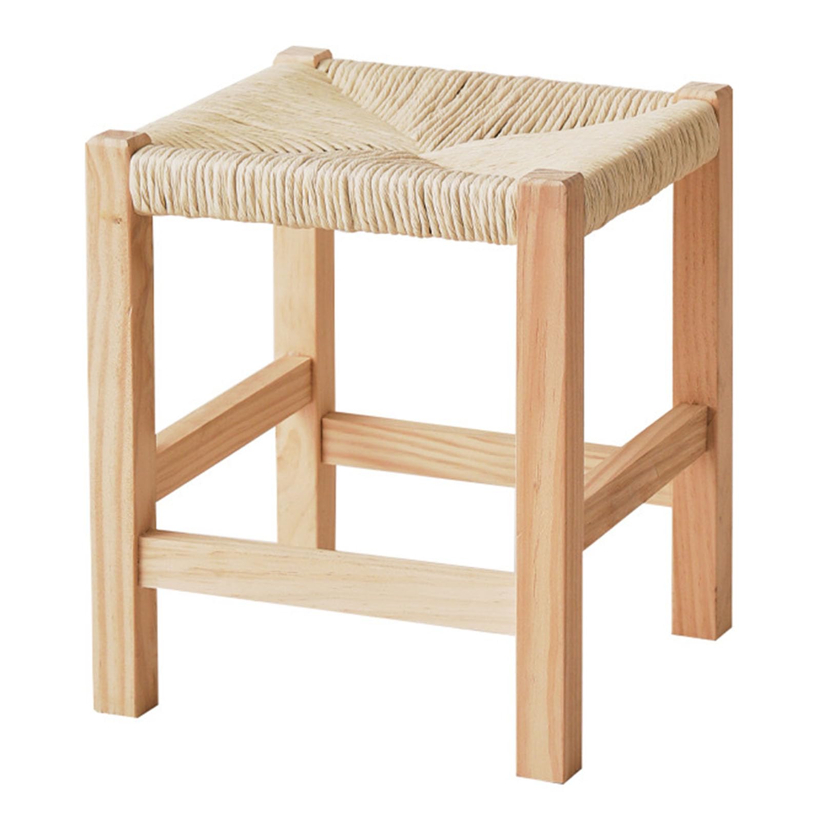 Tabouret de pied naturel repose-pieds rembourré avec pieds en pin