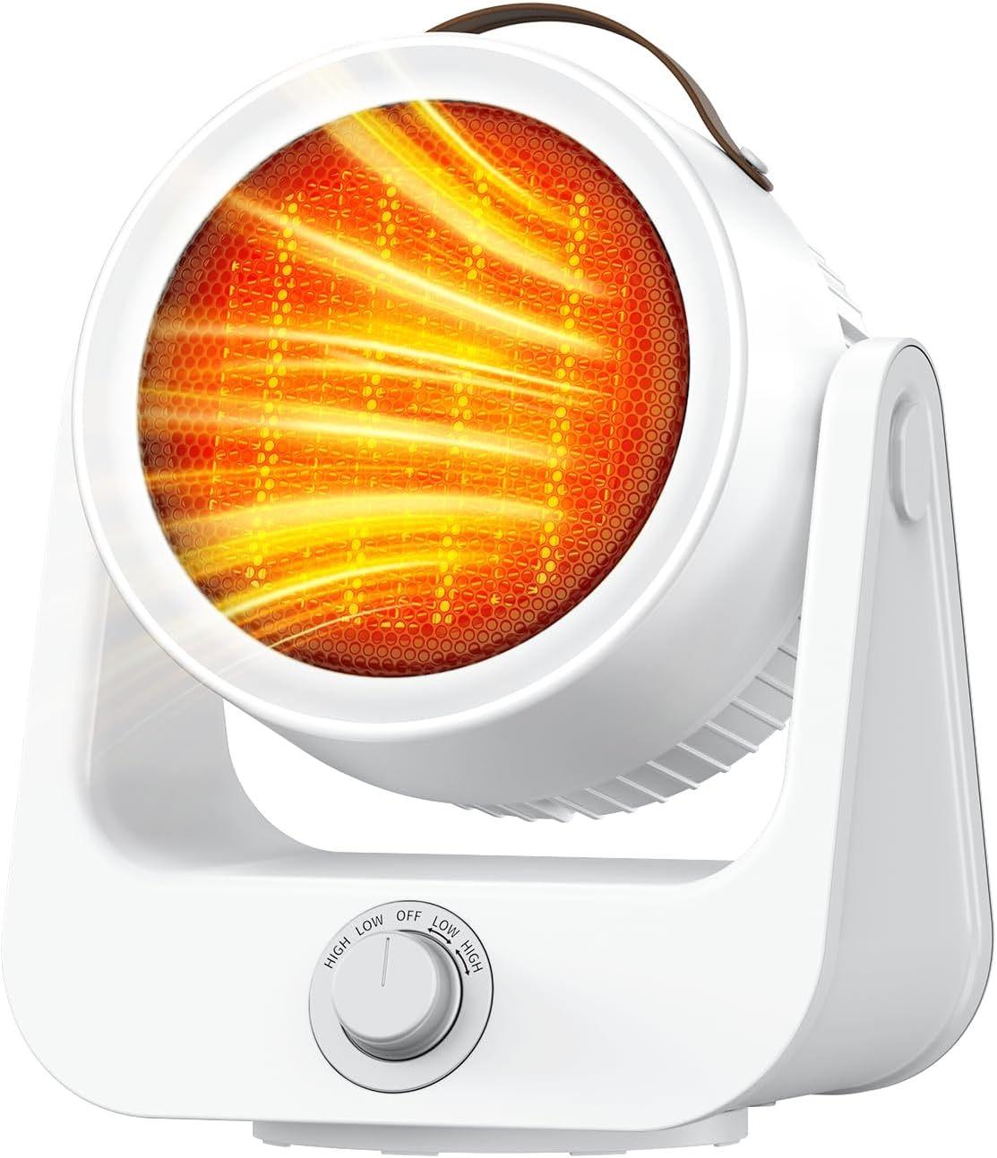 1500W PTC Ceramic Electric Heater, 1S Heating Cover 250Sq.ft, 100° Auto Swing & 4 Heating Modes, Space Heaters for Indoor Use, Tip-over & Overheat Protection, Portable Heater for Large Room