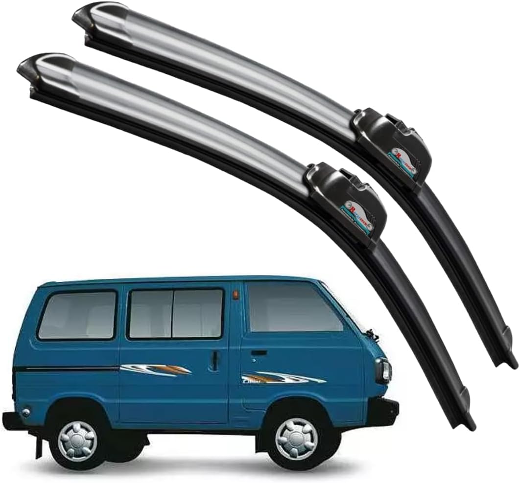 CARNYX Frameless Windshield Wiper Blades, Front Car Wipers Set of 2, Noise-Free, Durable Performance Compatible with (Maruti Suzuki Omni (D-12,P-12))