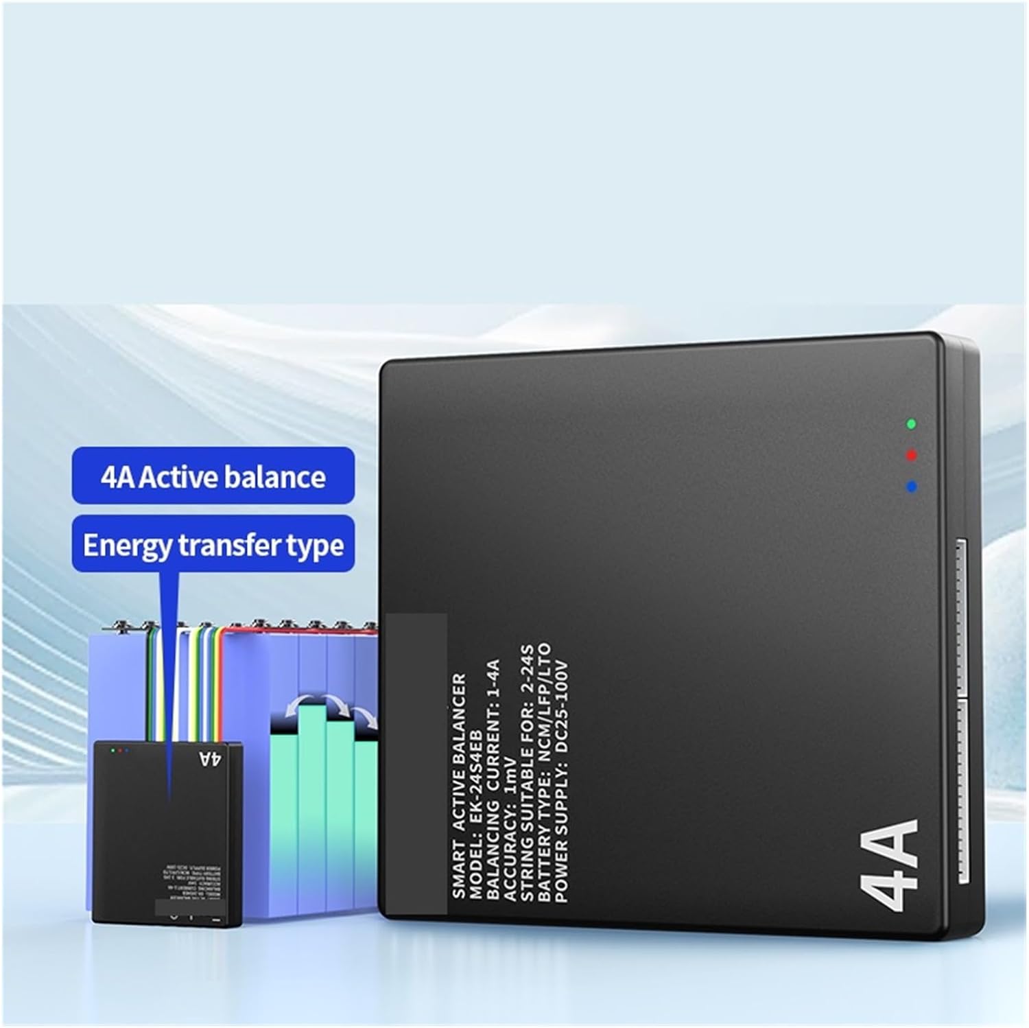 PowerDog 4A Active Balancer 2S~24S Li-ion Lifepo4 LTO NCA Lithium Battery Active Balancer