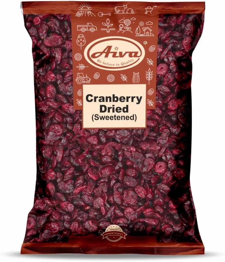 Aiva Dried Cranberries (4 LB) | Perfect for Baking, Snacks, Salads, and Trail Mix | Sweetened