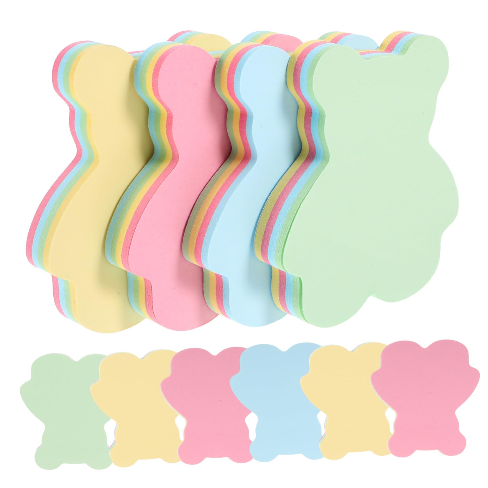 DOITOOL 4 Stück Selbstklebende Notizzettel Pastellfarben Haftnotizen für Büro Schule und Zuhause Kreative Memo Pads mit Starkem Kleber für Wichtige Erinnerungen und Planungen