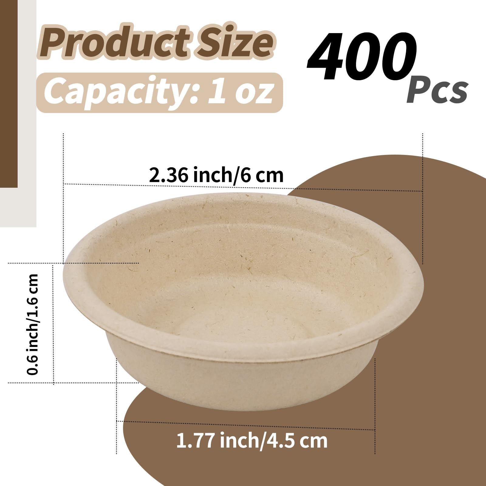 Futter- und Wasserbecher für kleine Geckos, Eidechsen, Spinnen, Reptilien, Futter- und Wasserbecher, 28 ml, 400 Stück