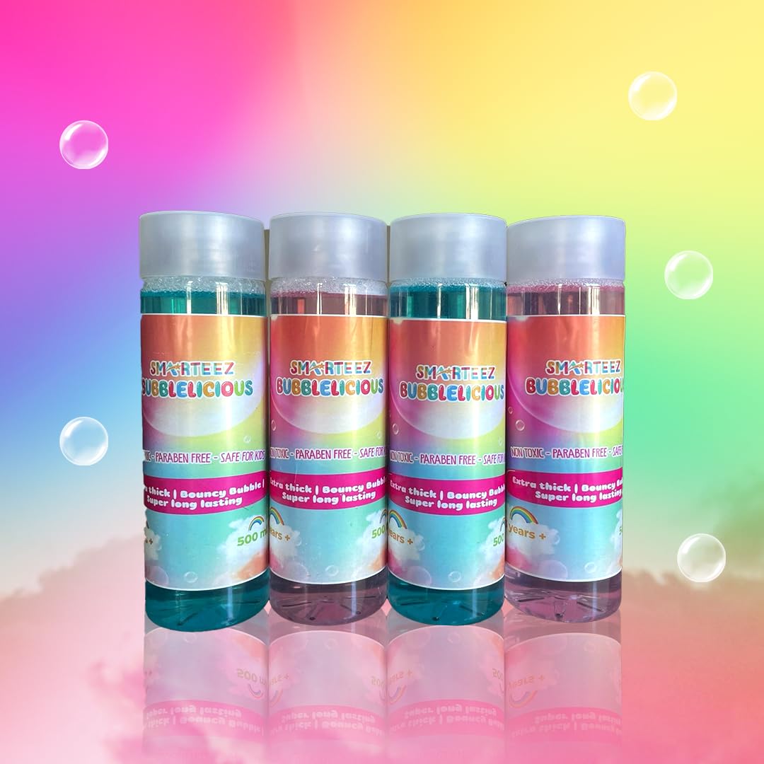 SMARTEEZ Bubblelicious | Pink and Blue Bubble Liquid | Safe | Non-Toxic | 500ml (Blue) 2