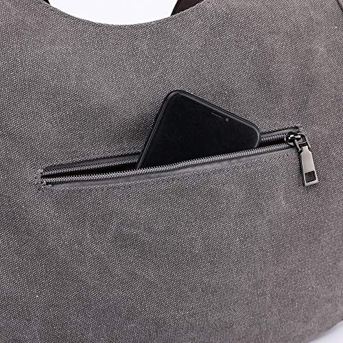 Hiigoo Fashion Women'S Multi-Pocket Cotton Canvas Handbags Shoulder Bags Totes Purses  thumb #7