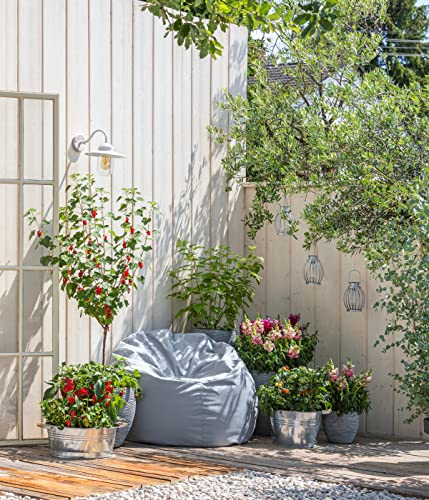 Zinktopf Dehner Pflanzkübel, Ø 36 cm, Höhe 25 cm, verzinkt, silber - 4