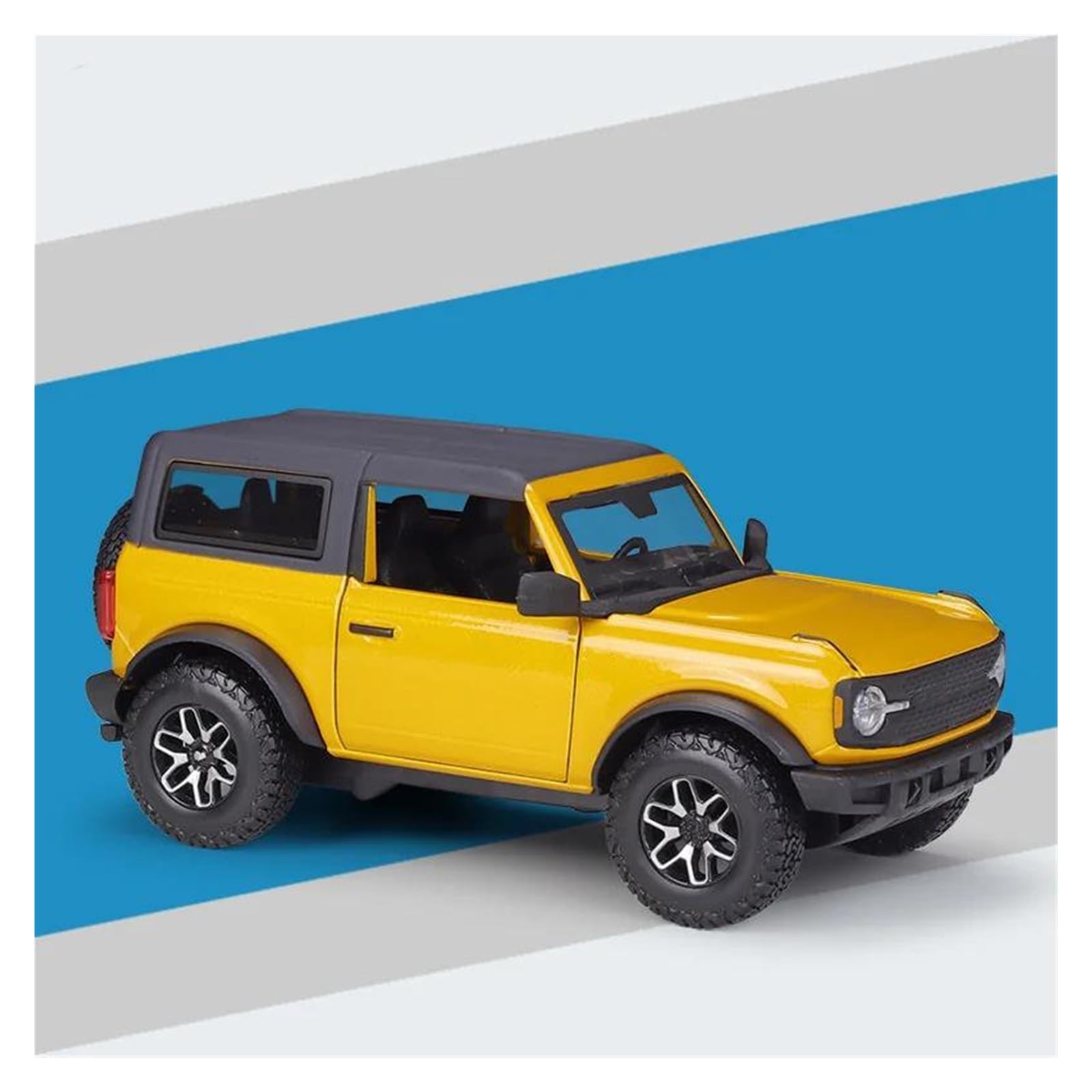 AUDSNI Die-Cast Diecast Car Model 1:24 For Bronco For Badlands Metal Diecasts Model Collections Vehicles(Yellow)