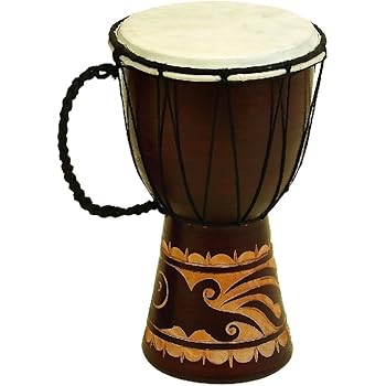 Deco 79 89848 Wood & Leather Djembe Drum