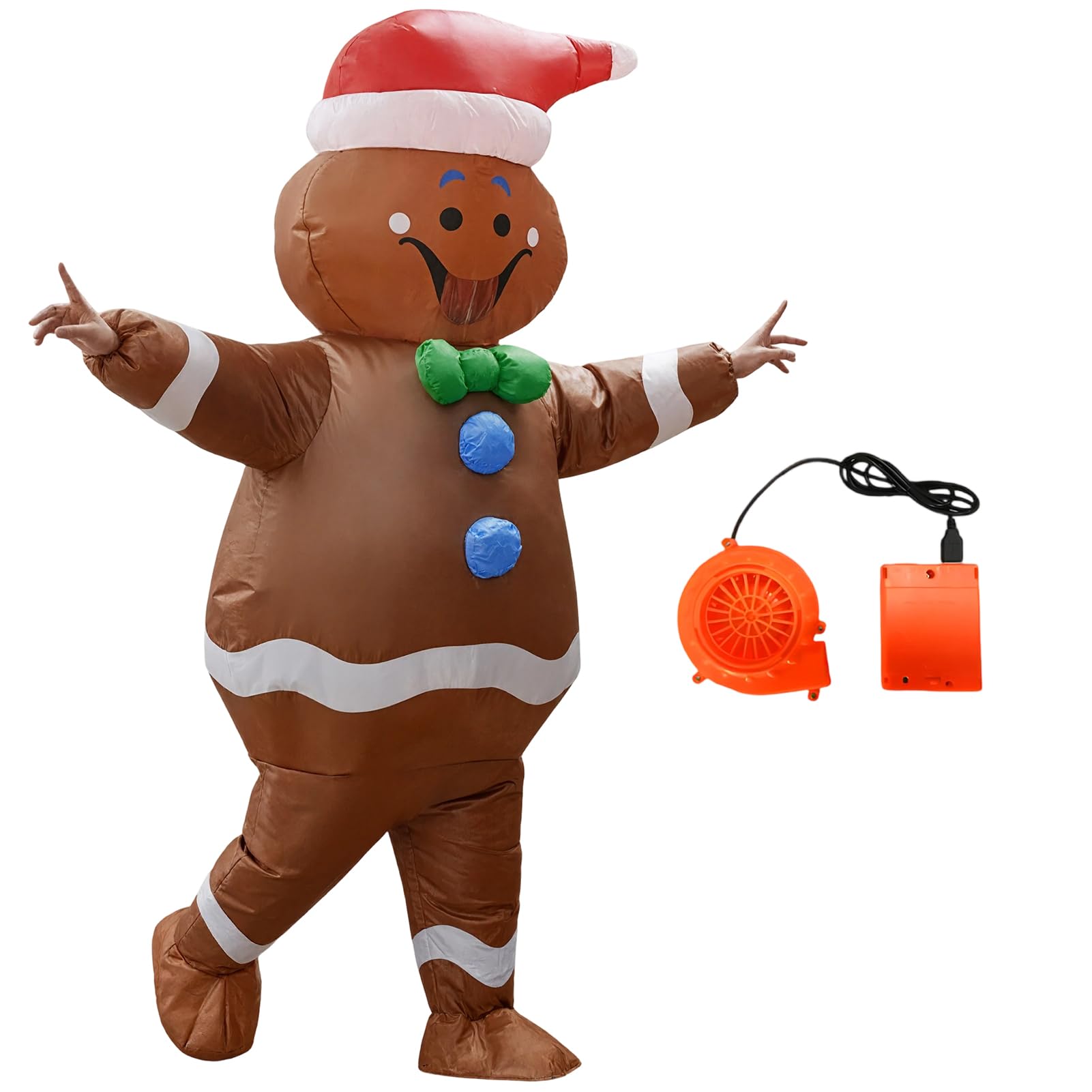 Antsparty Santa Claus Inflatable Costume, Christmas Blow up Costume, Funny Christmas Inflatable Santa Claus Fancy Dress Adult