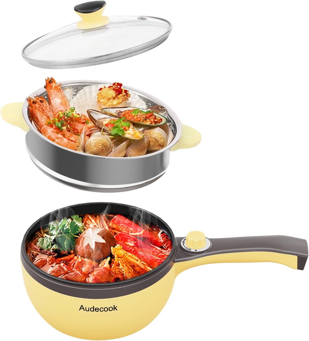 Kensbro Hot Pot électrique, 5.3L Casserole Électrique, 1000W